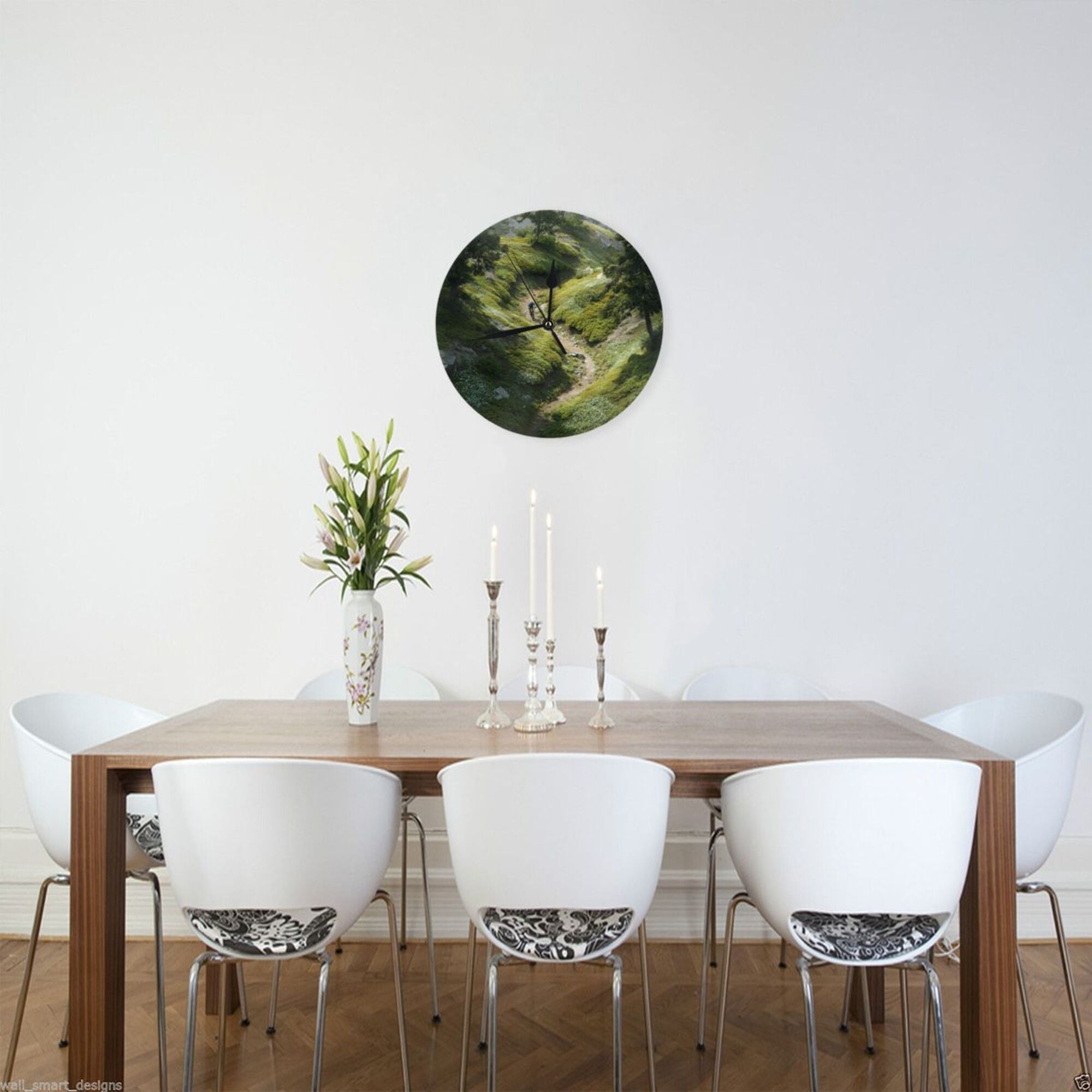 "Mountain Biking" Creative Round Clock | Perfect Fusion of Nature Landscape and Cycling Adventure