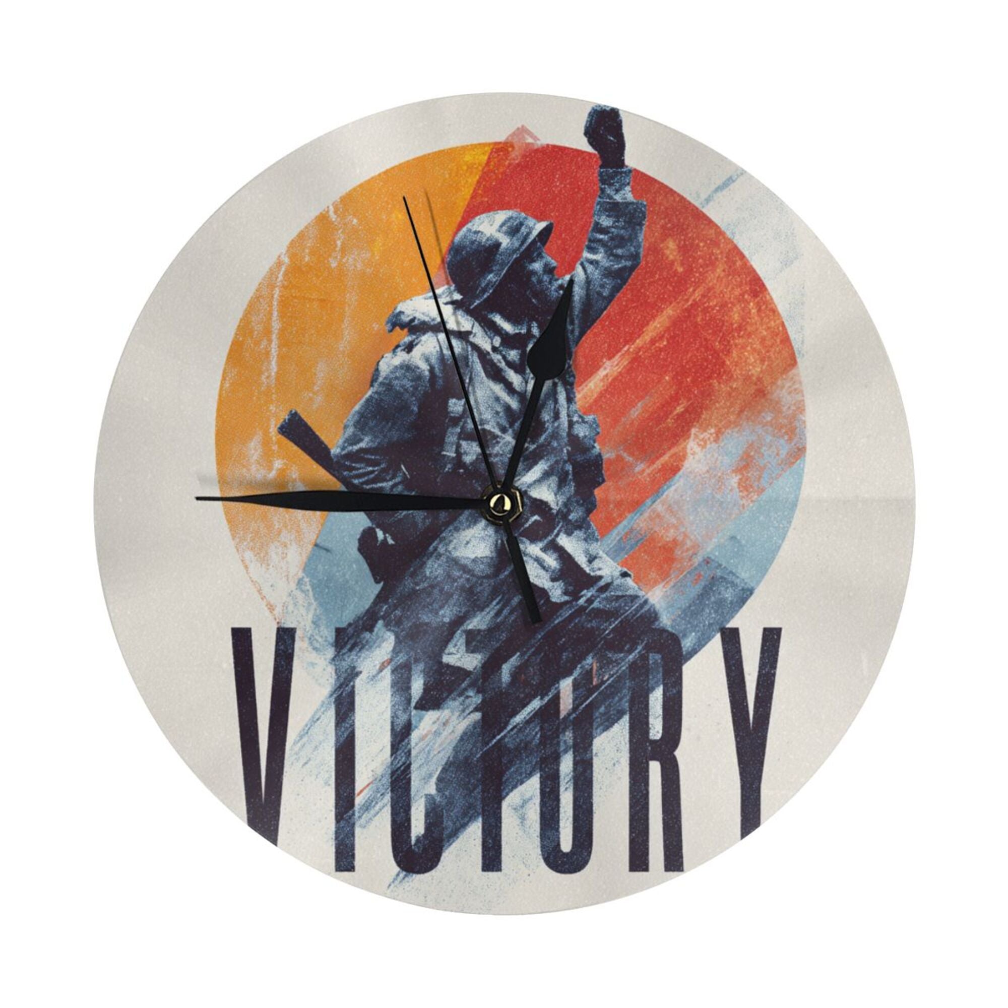 "Victory Moment" Creative Round Clock | Inspire Courage, Symbolizing Resilience and Triumph