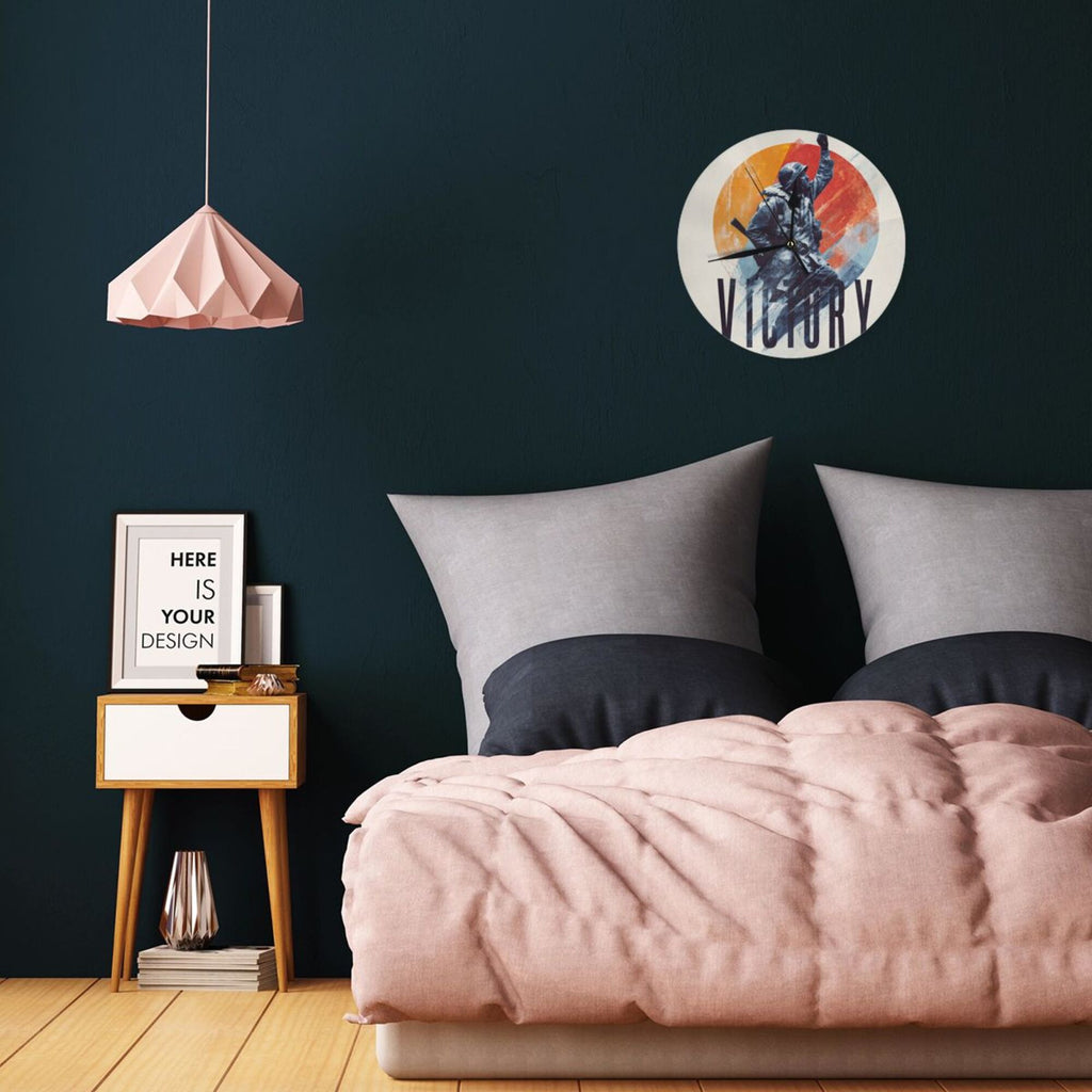 "Victory Moment" Creative Round Clock | Inspire Courage, Symbolizing Resilience and Triumph