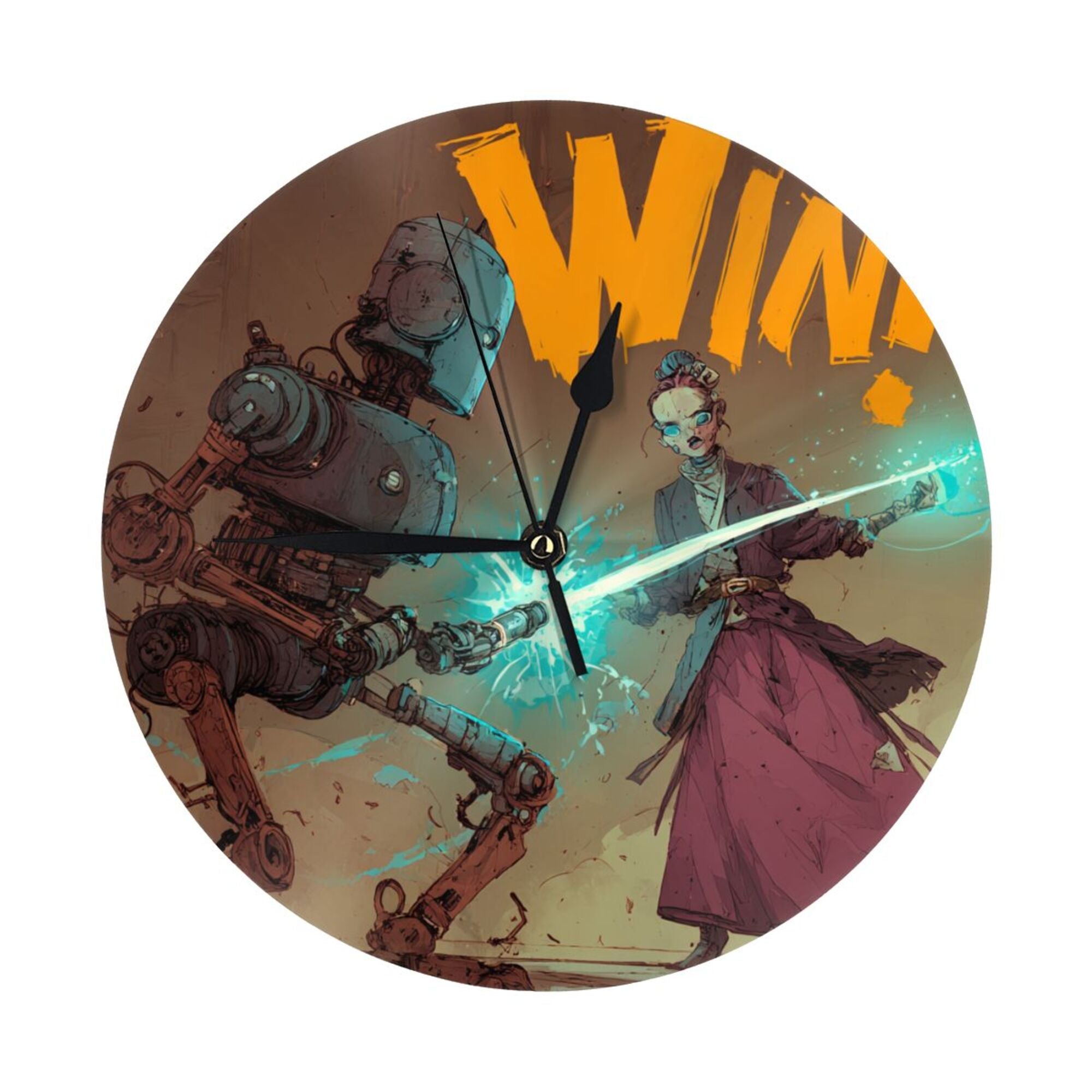 "Victory" Robot Duel Clock | A Clash of Future Technology and Adventurous Spirit