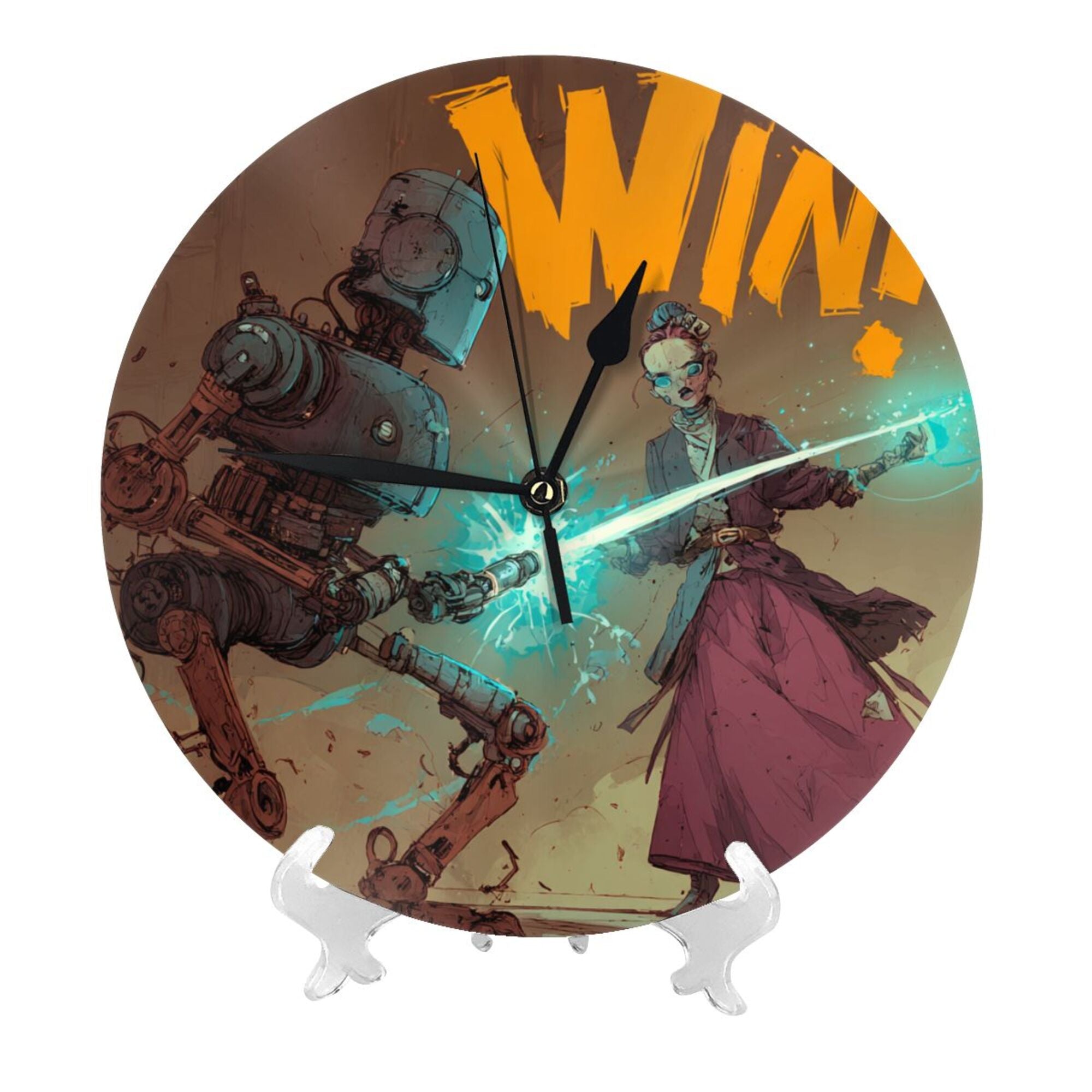 "Victory" Robot Duel Clock | A Clash of Future Technology and Adventurous Spirit